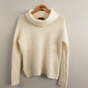 CYNTHIA ROWLEY alpaca wool blend cowl neck sweater
